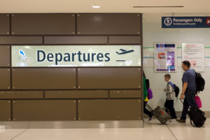 Sydney departure sign